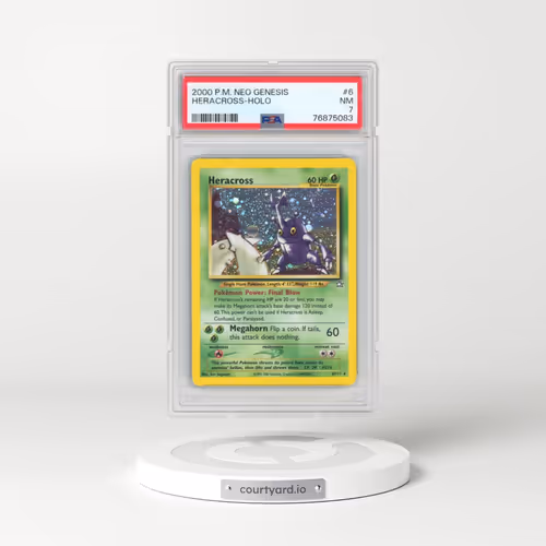 2000 Pokémon Neo Genesis #6 Heracross - Holo (PSA 7 NM)