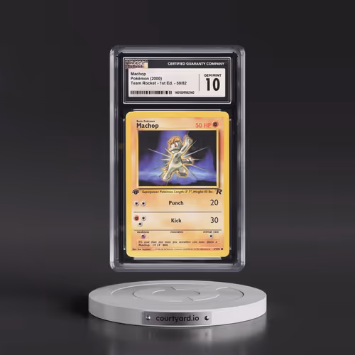 2000 Team Rocket #59/82 Machop - 1st Edition 1st Edition (CGC 10 GEM MINT)