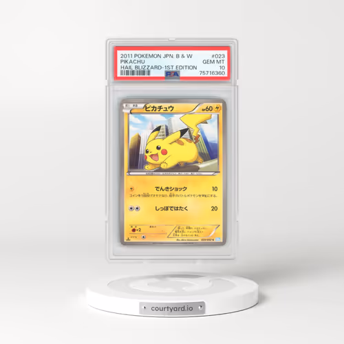 2011 Pokémon Black & White Hail Blizzard #023 Pikachu - 1st Edition (PSA 10 GEM MINT)
