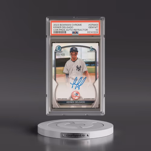 2023 Bowman Chrome Prospect Autographs #CPAKD Keiner Delgado - Refractor (PSA 10 GEM MINT)