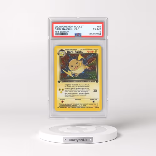 2000 Pokémon Rocket #83 Dark Raichu - 1st Edition Holo (PSA 6 EX-MT)