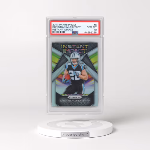 2017 Panini Prizm Instant Impact #6 Christian McCaffrey (PSA 10 GEM MINT)