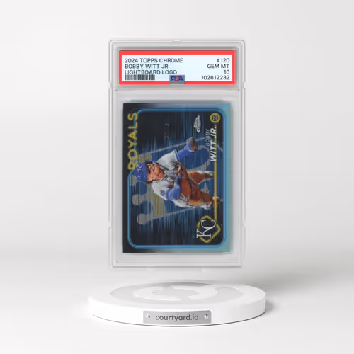2024 Topps Chrome #120 Bobby Witt Jr. - Lightboard Logo (PSA 10 GEM MINT)