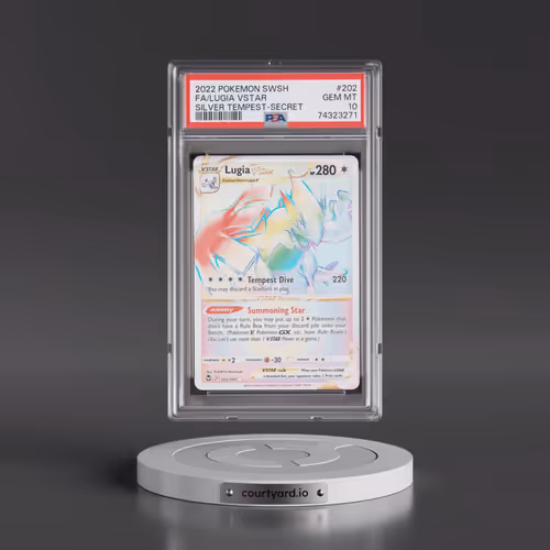 2022 Pokémon Sword & Shield Silver Tempest #202 Lugia Vstar - Full Art Secret (PSA 10 GEM MINT)