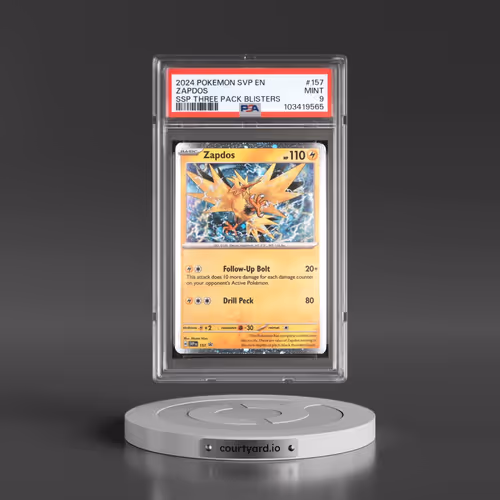 2024 Pokémon Svp EN-SV Black Star Promo #157 Zapdos - Surging Sparks Three Pack Blisters (PSA 9 MINT)