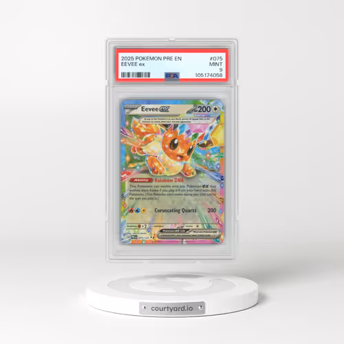 2025 Pokémon Pre EN-Prismatic Evolutions #075 Eevee EX - Holo (PSA 9 MINT)