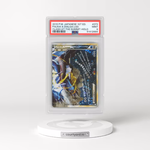 2010 Pokémon Clash at the Summit #073 Palkia & Dialga Legend - 1st Edition Holo (PSA 9 MINT)