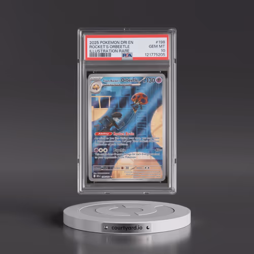 2025 Pokémon Dri EN-Destined Rivals #198 Team Rocket's Orbeetle - Illustration Rare (PSA 10 GEM MINT