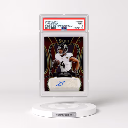 2023 Panini Select Rookie Signatures #TSITBI Tank Bigsby - Maroon Prizm (PSA 9 MINT)