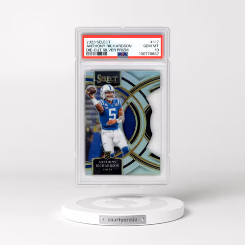 2023 Panini Select #117 Anthony Richardson - Die-Cut Silver Prizm (PSA 10 GEM MINT)