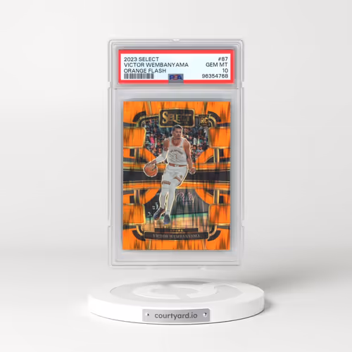 2023 Panini Select #87 Victor Wembanyama - Orange Flash (PSA 10 GEM MINT)
