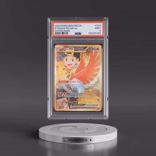 2025 Pokémon Dri EN-Destined Rivals #239 Ethan's HO-Oh EX - Holo Hyper Rare (PSA 9 MINT)
