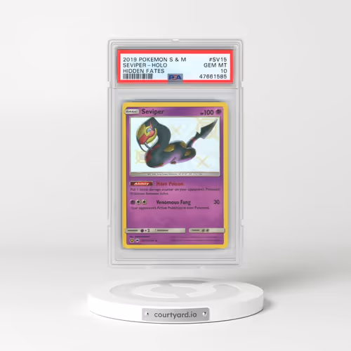 2019 Pokémon Sun & Moon Hidden Fates #SV15 Seviper - Holo (PSA 10 GEM MINT)
