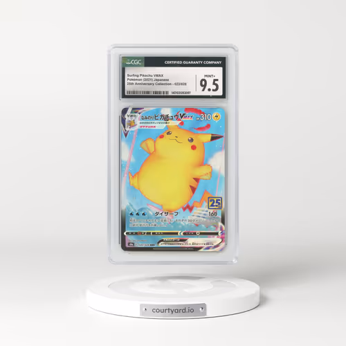 2021 Japanese 25th Anniversary Collection #22 Surfing Pikachu VMAX - Full Art Holo (CGC 9.5 MINT+)
