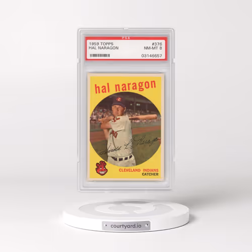 1959 Topps #376 Hal Naragon (PSA 8 NM-MT)