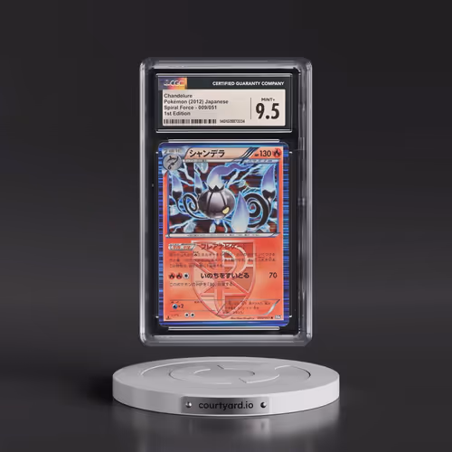 2012 Spiral Force - BW8 (Purple) #009/051 Chandelure - 1st Edition (CGC 9.5 MINT+)