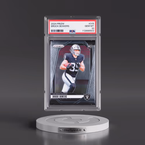 2024 Panini Prizm #315 Brock Bowers (PSA 10 GEM MINT)