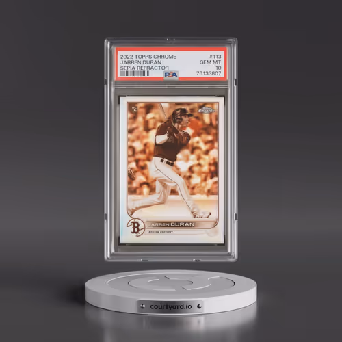 2022 Topps Chrome #113 Jarren Duran - Sepia Refractor (PSA 10 GEM MINT)