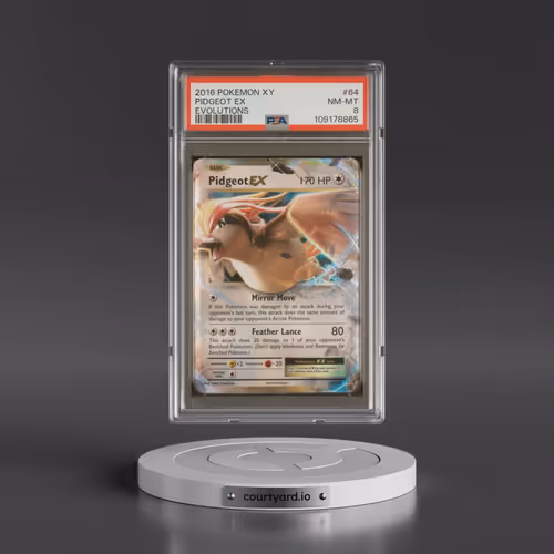 2016 Pokémon XY Evolutions #64 Pidgeot EX - Holo (PSA 8 NM-MT)