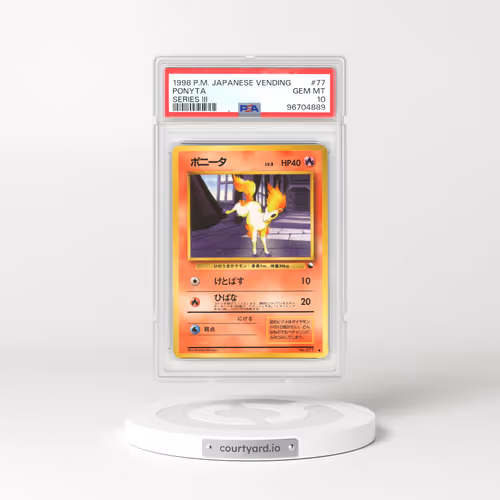 1998 Pokémon Vending #77 Ponyta - Series III (PSA 10 GEM MINT)