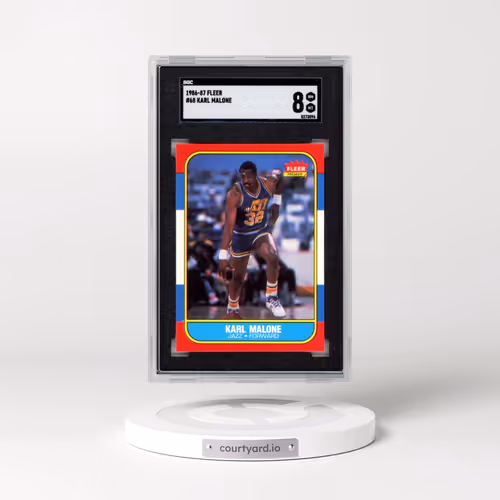1986 Fleer #68 Karl Malone (SGC 8 NM-MT)