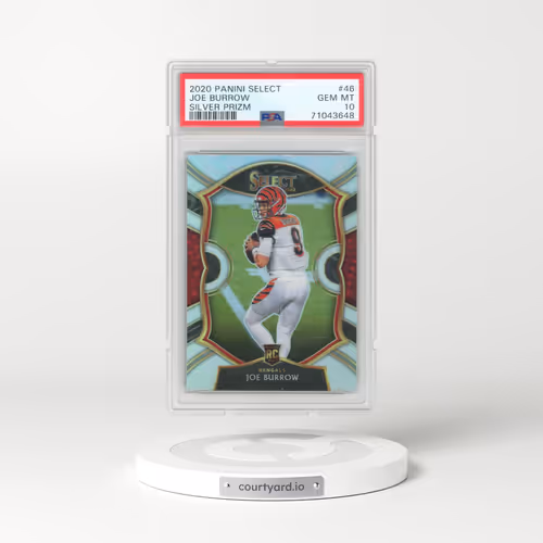 2020 Panini Select #46 Joe Burrow - Silver Prizm (PSA 10 GEM MINT)