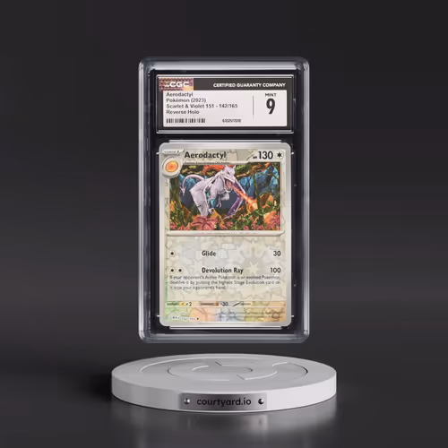 2023 Scarlet & Violet 151 - MEW EN #142/165 Aerodactyl - Reverse Holo (CGC 9 MINT)