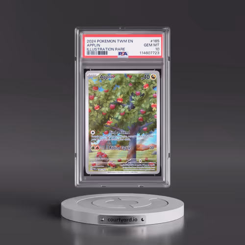 2024 Pokémon Twm EN-Twilight Masquerade #185 Applin - Illustration Rare (PSA 10 GEM MINT)
