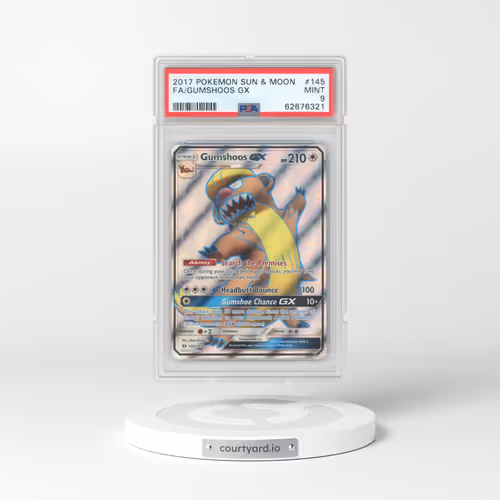 2017 Pokémon Sun & Moon #145 Gumshoos GX - Holo Full Art (PSA 9 MINT)