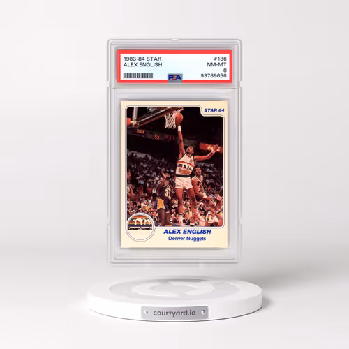 1983-84 Star #186 Alex English (PSA 8 NM-MT)