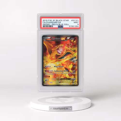 2016 Pokémon XY Black Star Promo #XY121 Charizard EX - Holo Full Art Red & Blue Collection (PSA 9 MI