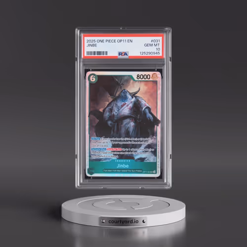 2025 One Piece OP11-A Fist of Divine Speed #031 Jinbe (PSA 10 GEM MINT)