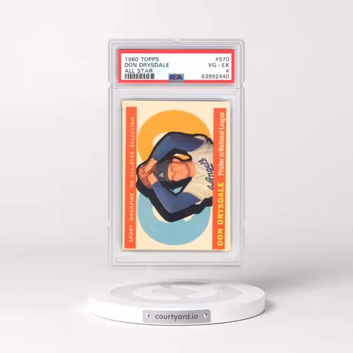 1960 Topps #570 Don Drysdale - All Star (PSA 4 VG-EX)