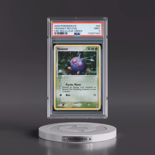 2004 Pokémon EX Fire Red & Leaf Green #84 Venonat - Reverse Foil (PSA 9 MINT)