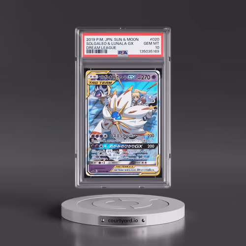 2019 Pokémon Sun & Moon Dream League #020 Solgaleo & Lunala GX - Holo (PSA 10 GEM MINT)