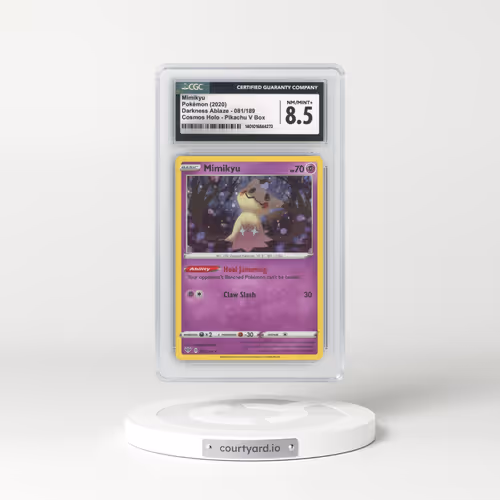 2020 Pokémon Sword & Shield Darkness Ablaze #081 Mimikyu - Holo Cosmos (CGC 8.5 NM-MT+)