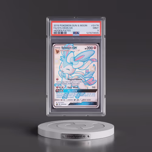 2019 Pokémon Sun & Moon Hidden Fates #SV76 Sylveon GX - Holo Full Art (PSA 9 MINT)