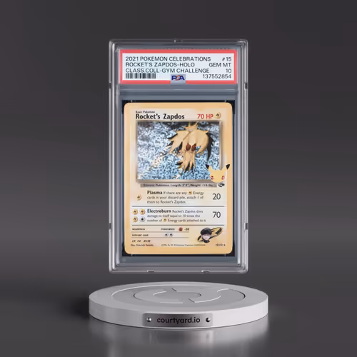 2021 Pokémon Celebrations Classic Collection #15 Rocket's Zapdos - Holo (PSA 10 GEM MINT)