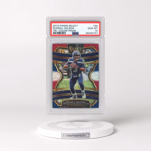 2019 Panini Select #95 Russell Wilson - Tri-Color Prizm (PSA 10 GEM MINT)