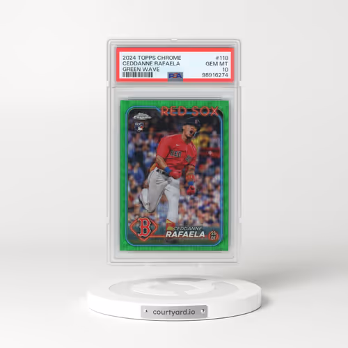 2024 Topps Chrome #118 Ceddanne Rafaela - Green Wave (PSA 10 GEM MINT)
