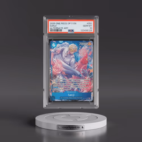 2025 One Piece OP11-A Fist of Divine Speed #051 Sanji - Alternate Art (PSA 10 GEM MINT)