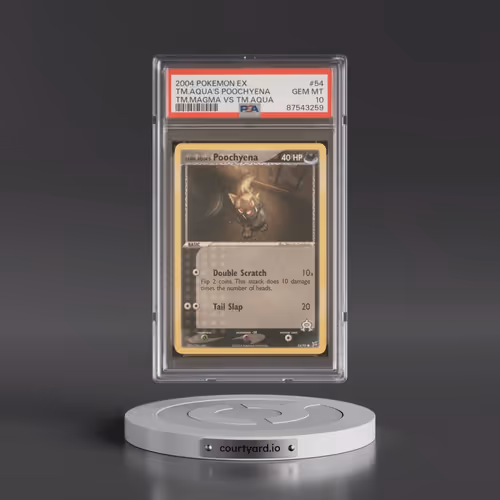 2004 Pokémon EX Team Magma VS Team Aqua #54 Team Aqua's Poochyena (PSA 10 GEM MINT)