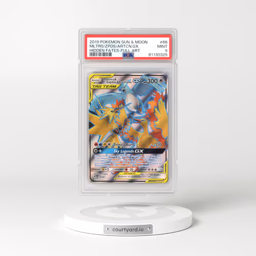 2019 Hidden Fates #66 Moltres & Zapdos & Articuno GX - Holo (PSA 9 MINT)