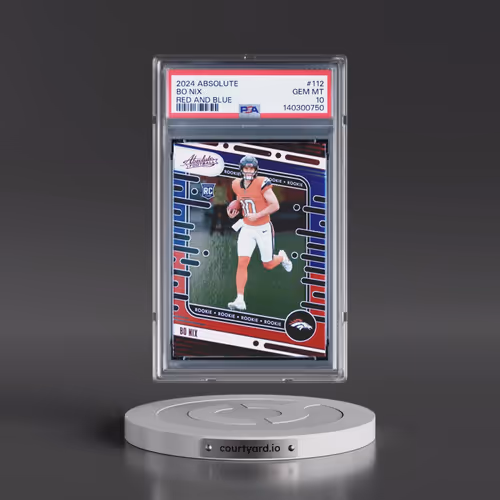 2024 Panini Absolute #112 Bo Nix - Red and Blue (PSA 10 GEM MINT)