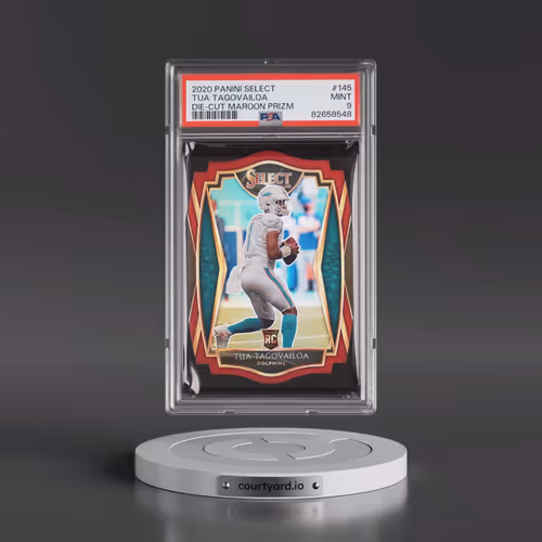 2020 Panini Select #145 Tua Tagovailoa - Die-Cut Maroon Prizm (PSA 9 MINT)