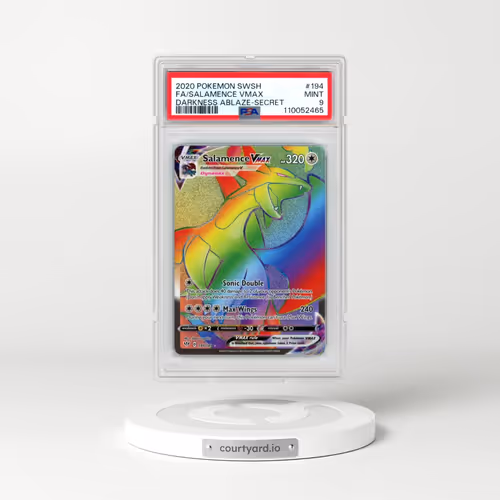 2020 Pokémon Sword & Shield Darkness Ablaze #194 Salamence Vmax - Full Art Secret (PSA 9 MINT)