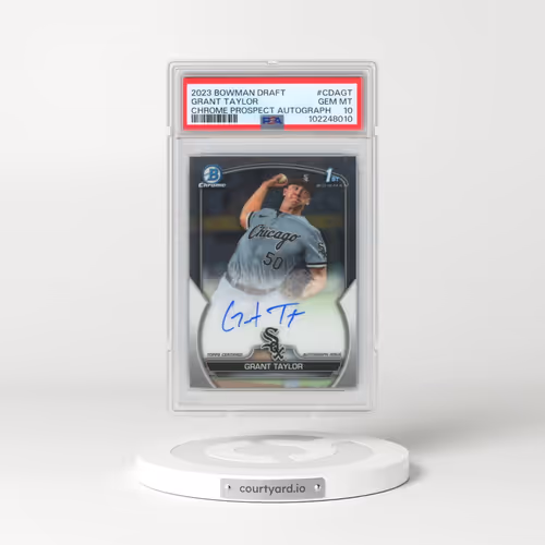 2023 Bowman Draft Chrome Prospect Autograph #CDAGT Grant Taylor (PSA 10 GEM MINT)