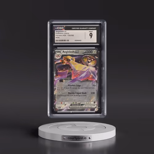 2023 Pokémon Par EN-Paradox Rift #135 Aegislash EX - Holo (CGC 9 MINT)