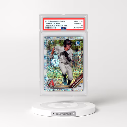 2019 Bowman Draft #BDC125 Corbin Carroll - Chrome-Sparkle Refractor (PSA 10 GEM MINT)