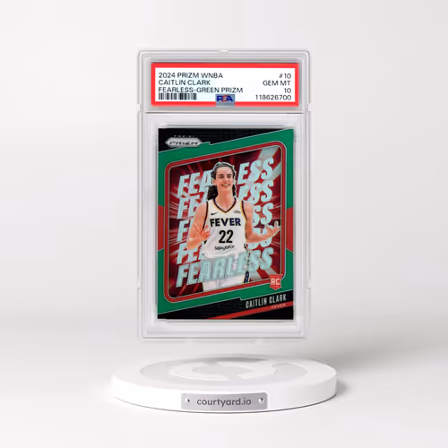2024 Panini Prizm WNBA Fearless #10 Caitlin Clark - Green Prizm (PSA 10 GEM MINT)